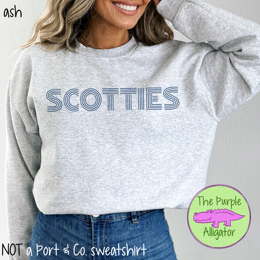 Scotties Flashback – The Retro Line Series | Vintage-Inspired Multi-Line Design - CHOOSE YOUR DESIGN COLOR - 1125 (d2f TPA)