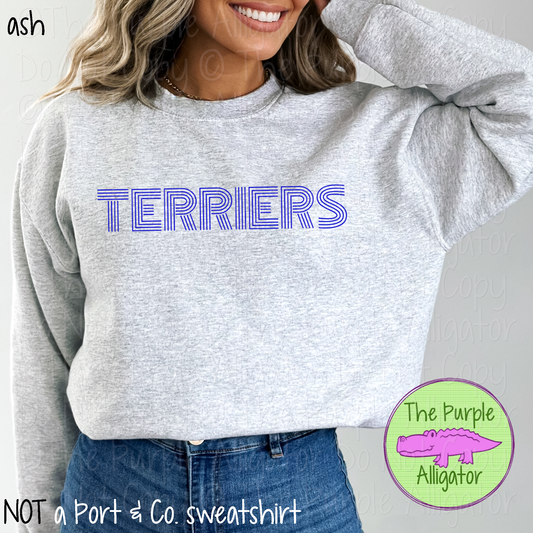Terriers Flashback – The Retro Line Series | Vintage-Inspired Multi-Line Design - CHOOSE YOUR DESIGN COLOR - 1125 (d2f TPA)