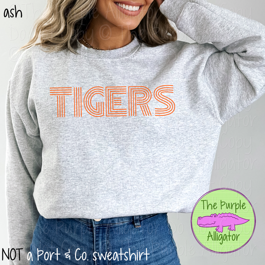 Tigers Flashback – The Retro Line Series | Vintage-Inspired Multi-Line Design - CHOOSE YOUR DESIGN COLOR - 1125 (d2f TPA)