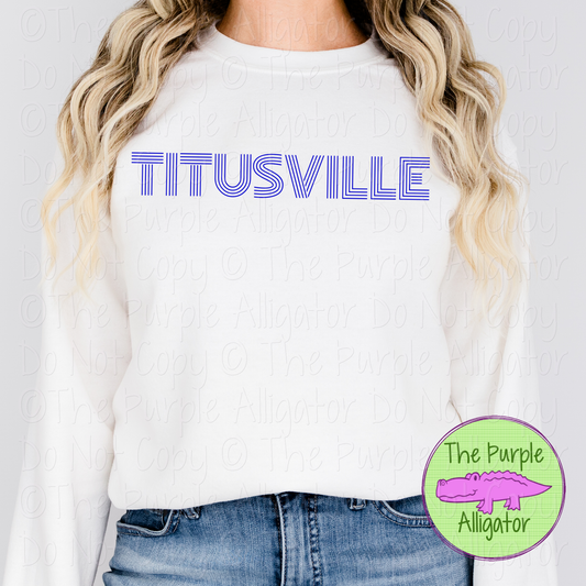 Titusville Flashback – The Retro Line Series | Vintage-Inspired Multi-Line Design - CHOOSE YOUR DESIGN COLOR - 1125 (d2f TPA)