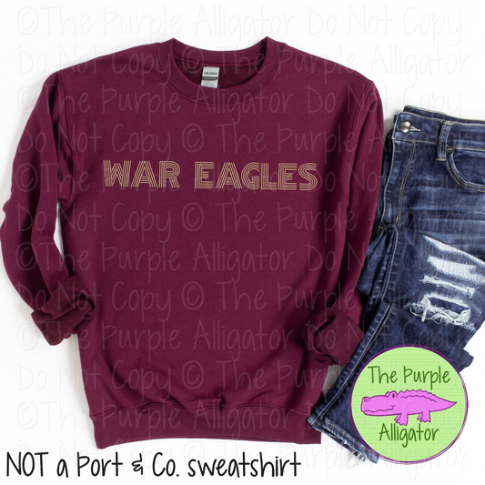 War Eagles Flashback – The Retro Line Series | Vintage-Inspired Multi-Line Design - CHOOSE YOUR DESIGN COLOR - 1125 (d2f TPA)