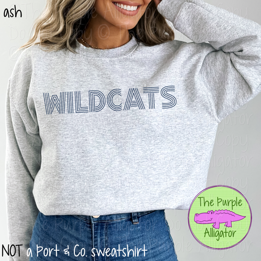 Wildcats Flashback – The Retro Line Series | Vintage-Inspired Multi-Line Design - CHOOSE YOUR DESIGN COLOR - 1125 (d2f TPA)