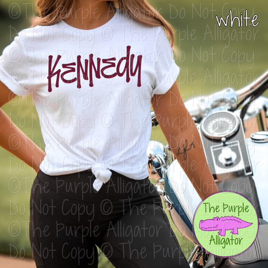 Kennedy Fresh Graffiti - The Graffiti Series | Bold Street Style Spirit Wear Lettering – CHOOSE YOUR DESIGN COLOR  0925 (d2f TPA)