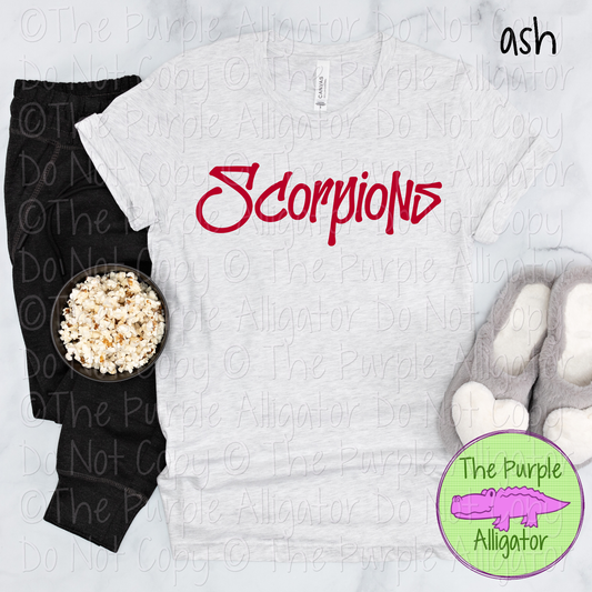 Scorpions Fresh Graffiti - The Graffiti Series | Bold Street Style Spirit Wear Lettering – CHOOSE YOUR DESIGN COLOR  0925 (d2f TPA)