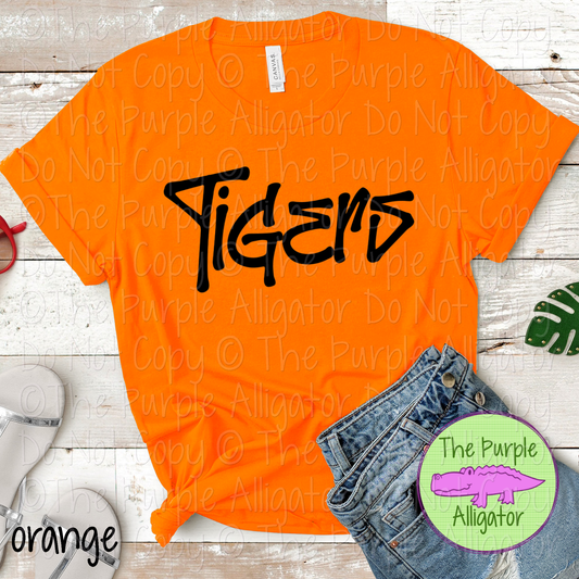 Tigers Fresh Graffiti - The Graffiti Series | Bold Street Style Spirit Wear Lettering – CHOOSE YOUR DESIGN COLOR  0925 (d2f TPA)