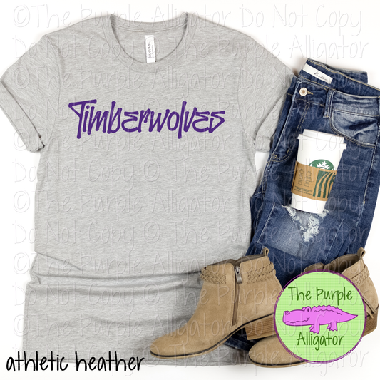 Timberwolves Fresh Graffiti - The Graffiti Series | Bold Street Style Spirit Wear Lettering – CHOOSE YOUR DESIGN COLOR  0925 (d2f TPA)