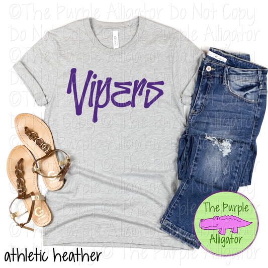 Vipers Fresh Graffiti - The Graffiti Series | Bold Street Style Spirit Wear Lettering – CHOOSE YOUR DESIGN COLOR  0925 (d2f TPA)