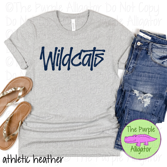 Wildcats Fresh Graffiti - The Graffiti Series | Bold Street Style Spirit Wear Lettering – CHOOSE YOUR DESIGN COLOR  0925 (d2f TPA)