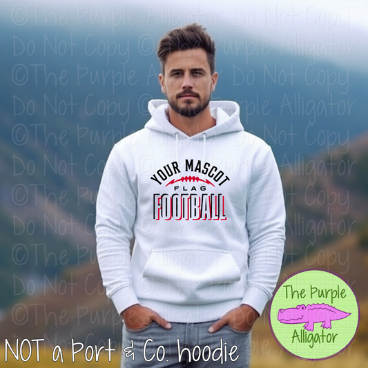 YOUR MASCOT Flag Football 1858 Custom School Spirit Wear Personalized Game Day Apparel 0526 MS