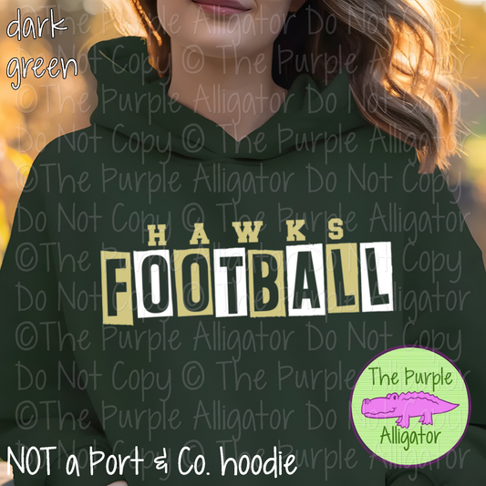 Hawks Football Halftime Mascot School Spirit Wear Team Gear - CHOOSE YOUR DESIGN COLORS - 0525 (d2f TPA)
