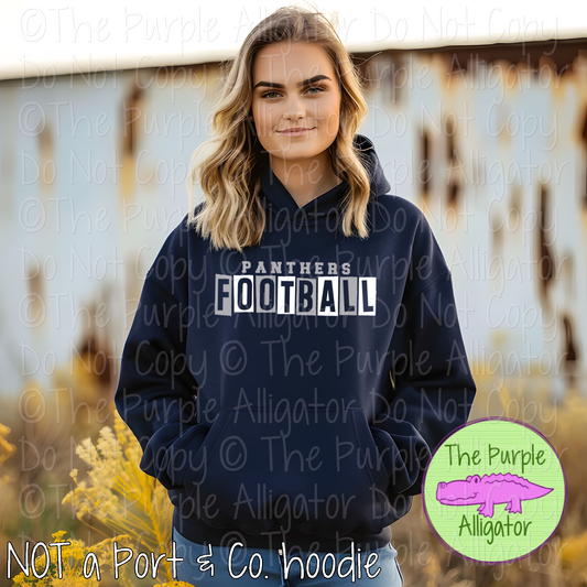 Panthers Football Halftime Mascot School Spirit Wear Team Gear - CHOOSE YOUR DESIGN COLORS - 0525 (d2f TPA)