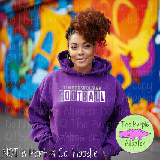 Timberwolves Football Halftime Mascot School Spirit Wear Team Gear - CHOOSE YOUR DESIGN COLORS - 0525 (d2f TPA)