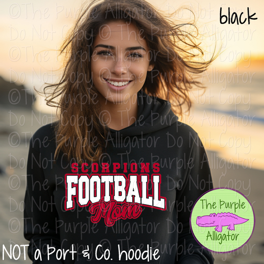 Scorpions Football Mom SC56 Mascot School Spirit Wear Team Gear - CHOOSE YOUR DESIGN COLORS - 0625 (d2f TPA)