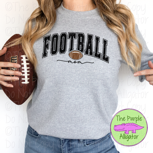 Football Mom Varsity Script Game Day Spirit Wear Apparel 0324 PDF