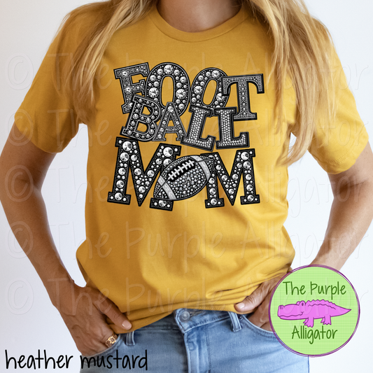 Football Mom Faux Rhinestone (d2f TED)