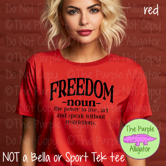 Freedom Definition Patriotic Typography Design | Bold & Clean 0925 (d2f BS)