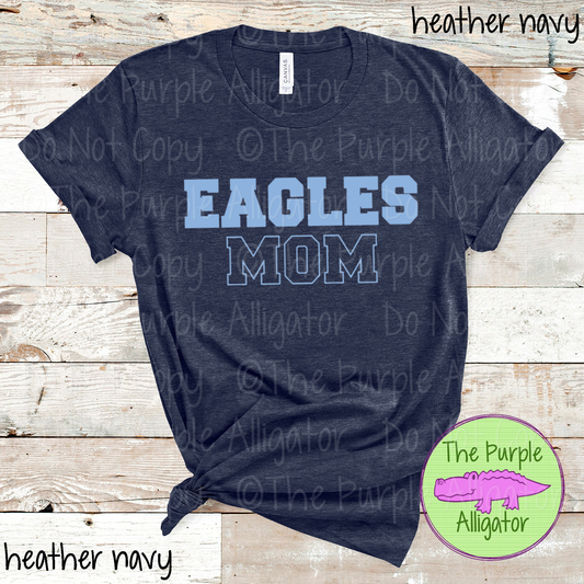 Eagles Mom Flip Side - The Outline Series | Custom Spiritwear for Moms - CHOOSE YOUR TEXT COLOR  1025 (d2f TPA)