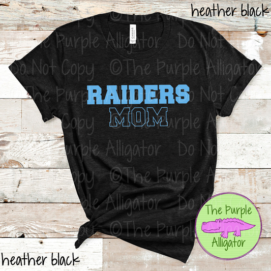 Raiders Mom Flip Side - The Outline Series | Custom Spiritwear for Moms - CHOOSE YOUR TEXT COLOR  1025 (d2f TPA)