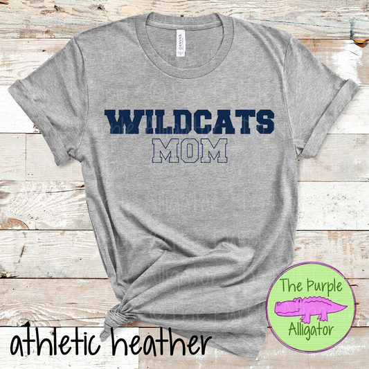 Wildcats Mom Flip Side - The Outline Series | Custom Spiritwear for Moms - CHOOSE YOUR TEXT COLOR  1025 (d2f TPA)