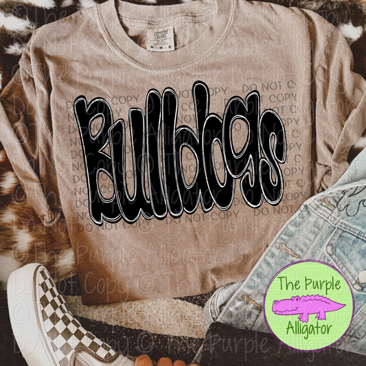 Bulldogs Funky Doodle Mascot School Spirit 1224 (d2f SWD)