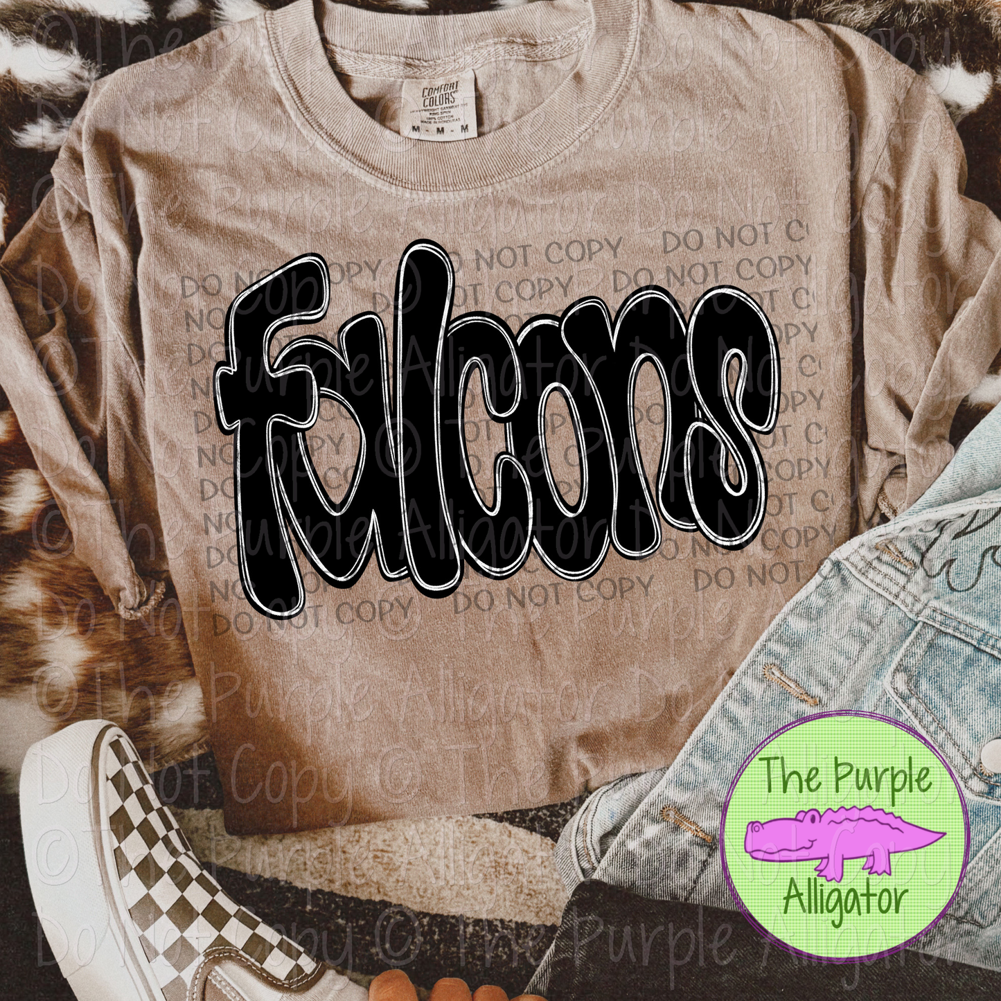 Falcons Funky Doodle Mascot School Spirit 1224 (d2f SWD)