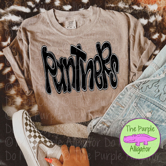 Panthers Funky Doodle Mascot School Spirit 1224 (d2f SWD)