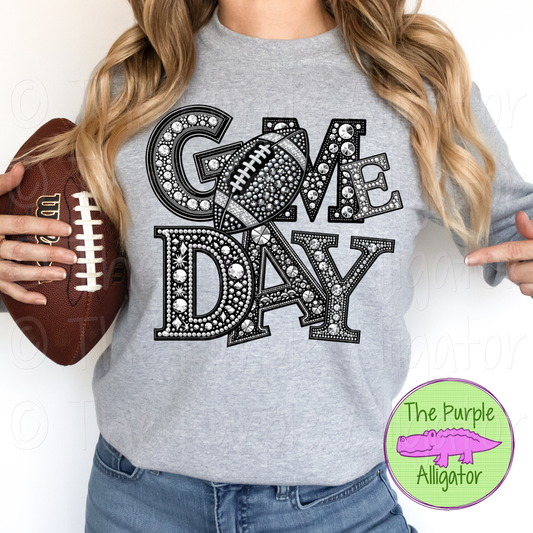 Game Day Football Faux Rhinestone (d2f TED)