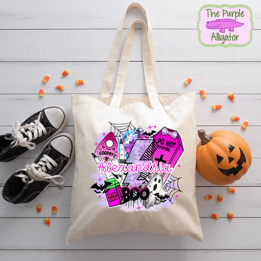 Girly Pastel Lightning Personalized Halloween Bag (d2f RTD)