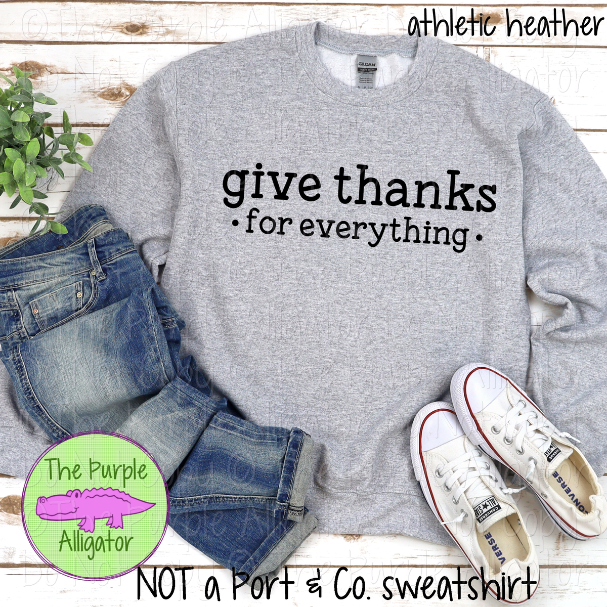 Give Thanks for Everything Minimalist Thanksgiving Graphic Tee 0919 TPA