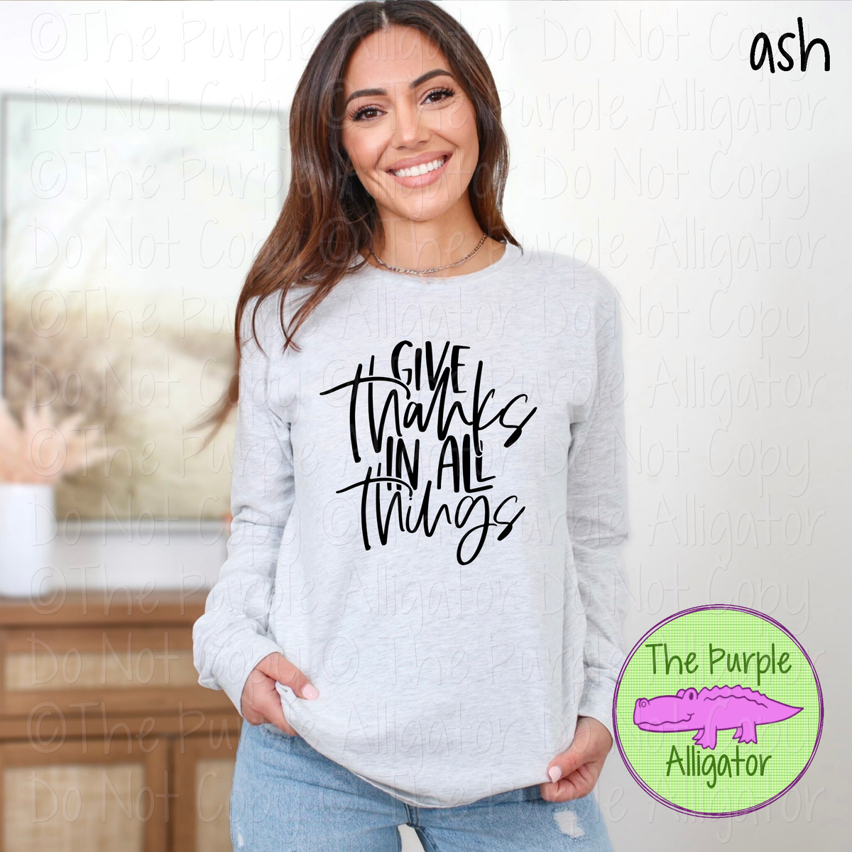 Give Thanks in All Things Thanksgiving Gratitude Graphic Tee 1023 HMD