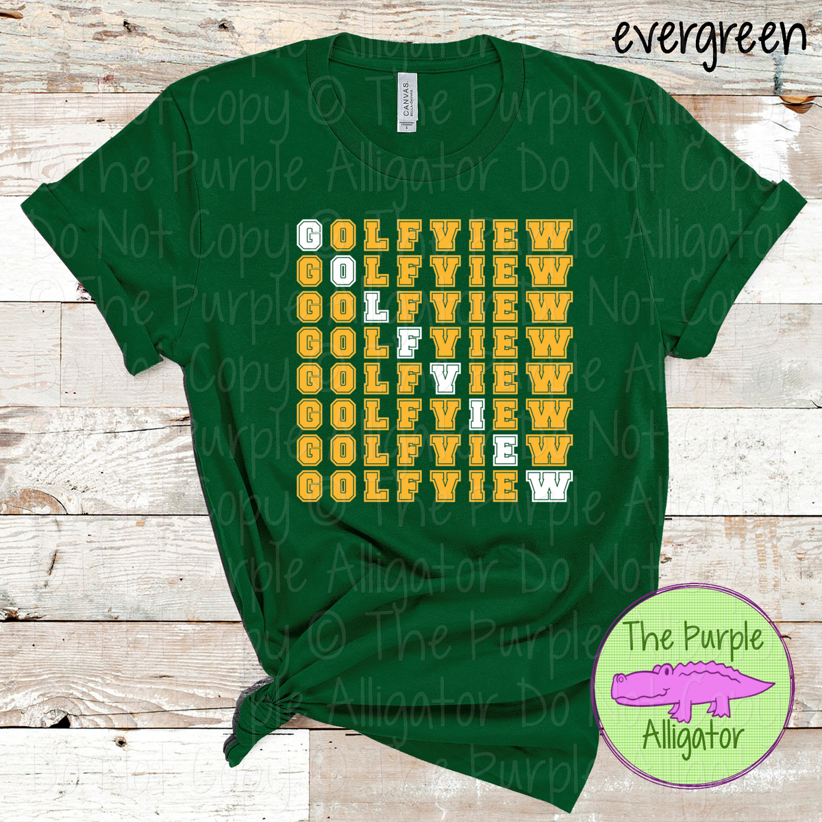 Golfview 2 Color Stack - The Stacked Series | Custom Spirit Wear for Teachers, Students & Fans 0725 TPA