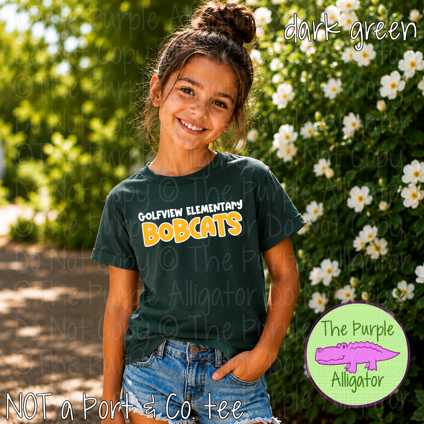 Golfview Elementary Bobcats Mascot Bounce – Custom Elementary School Spirit Wear Mascot Apparel 0726 TPA