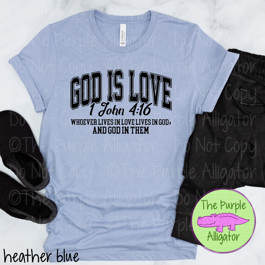 God Is Love 1 John 4:16 | Faith-Inspired Bible Verse Design 0525 (d2f M)