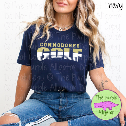 Commodores Golf SC3 Mascot School Spirit - CHOOSE YOUR DESIGN COLORS - 0625 (d2f TPA)