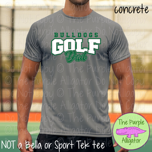Bulldogs Golf Dad SC12 Mascot School Spirit Wear Team Gear - CHOOSE YOUR DESIGN COLORS - 0525 (d2f TPA)