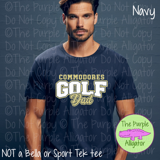 Commodores Golf Dad SC12 Mascot School Spirit Wear Team Gear - CHOOSE YOUR DESIGN COLORS - 0525 (d2f TPA)