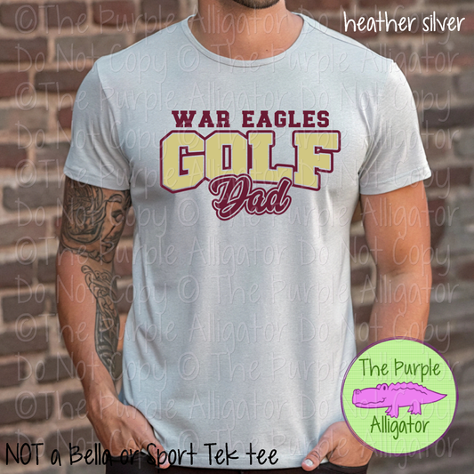 War Eagles Golf Dad SC12 Mascot School Spirit Wear Team Gear - CHOOSE YOUR DESIGN COLORS - 0525 (d2f TPA)