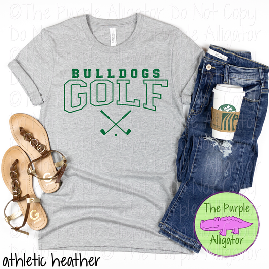 Bulldogs Golf SC1 Mascot School Spirit - CHOOSE YOUR DESIGN COLOR - 0625 (d2f TPA)