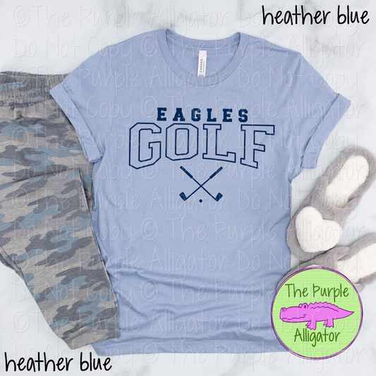 Eagles Golf SC1 Mascot School Spirit - CHOOSE YOUR DESIGN COLOR - 0625 (d2f TPA)