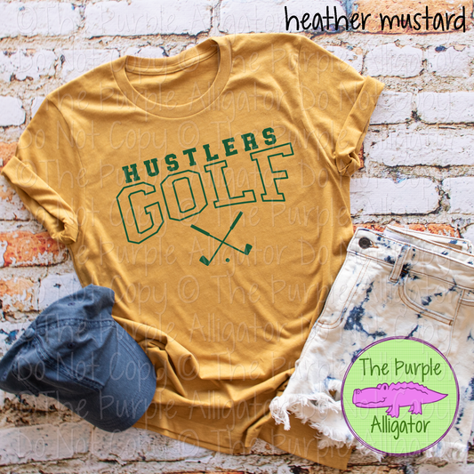 Hustlers Golf SC1 Mascot School Spirit - CHOOSE YOUR DESIGN COLOR - 0625 (d2f TPA)