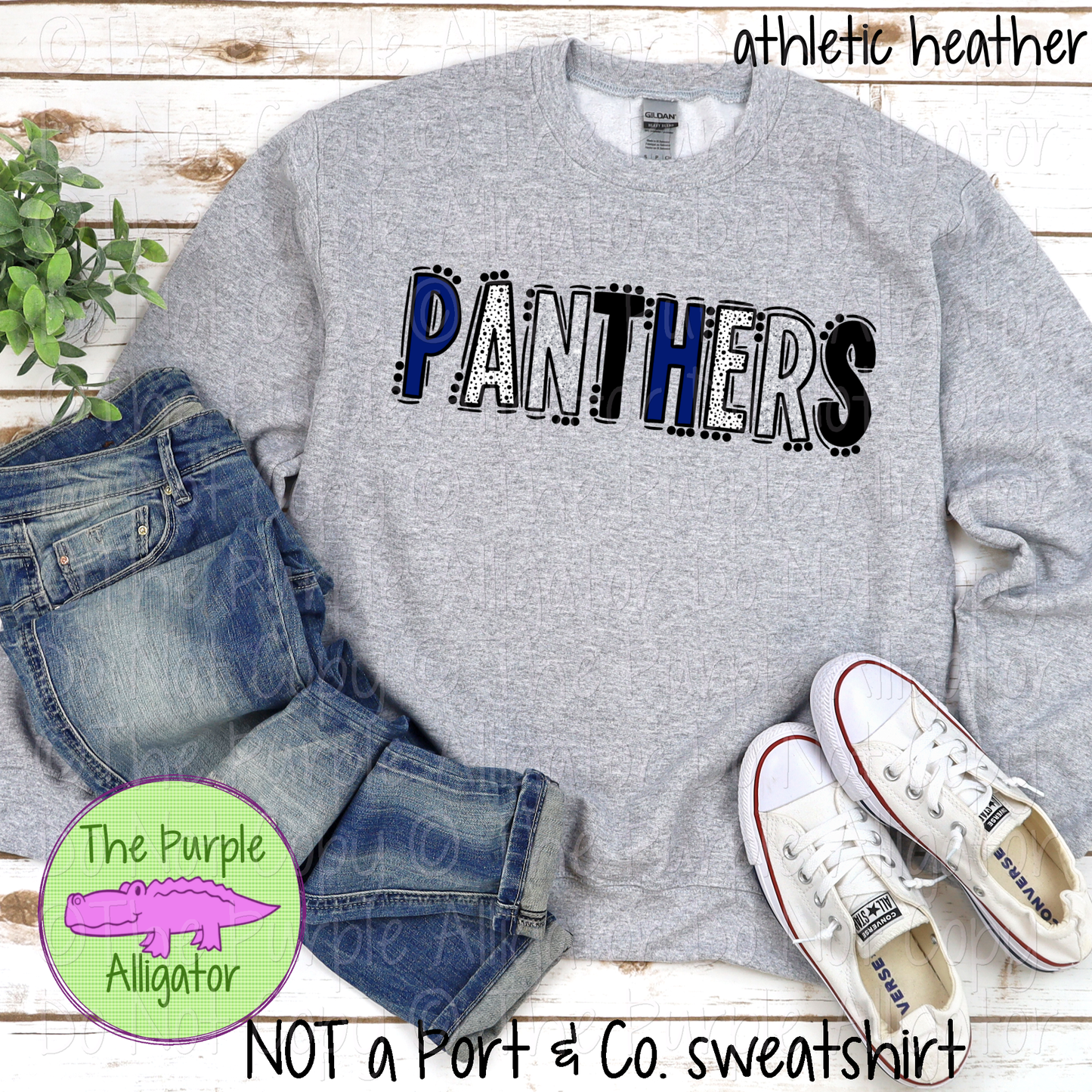 Panthers Go Team Dots - Choose Your School's Colors -  Mascot School Spirit 0225 (d2f TPA)