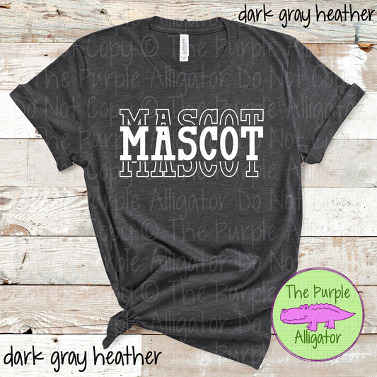 YOUR Mascot Headliner - The Stacked Series | Bold Vintage Stacked Spirit Wear | Custom School & Mascot Apparel  0126 TPA