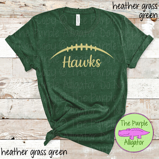 Hawks Football | Custom School Spiritwear | Game Day Football Fan Apparel - CHOOSE YOUR DESIGN COLOR 0824 (d2f AMD)