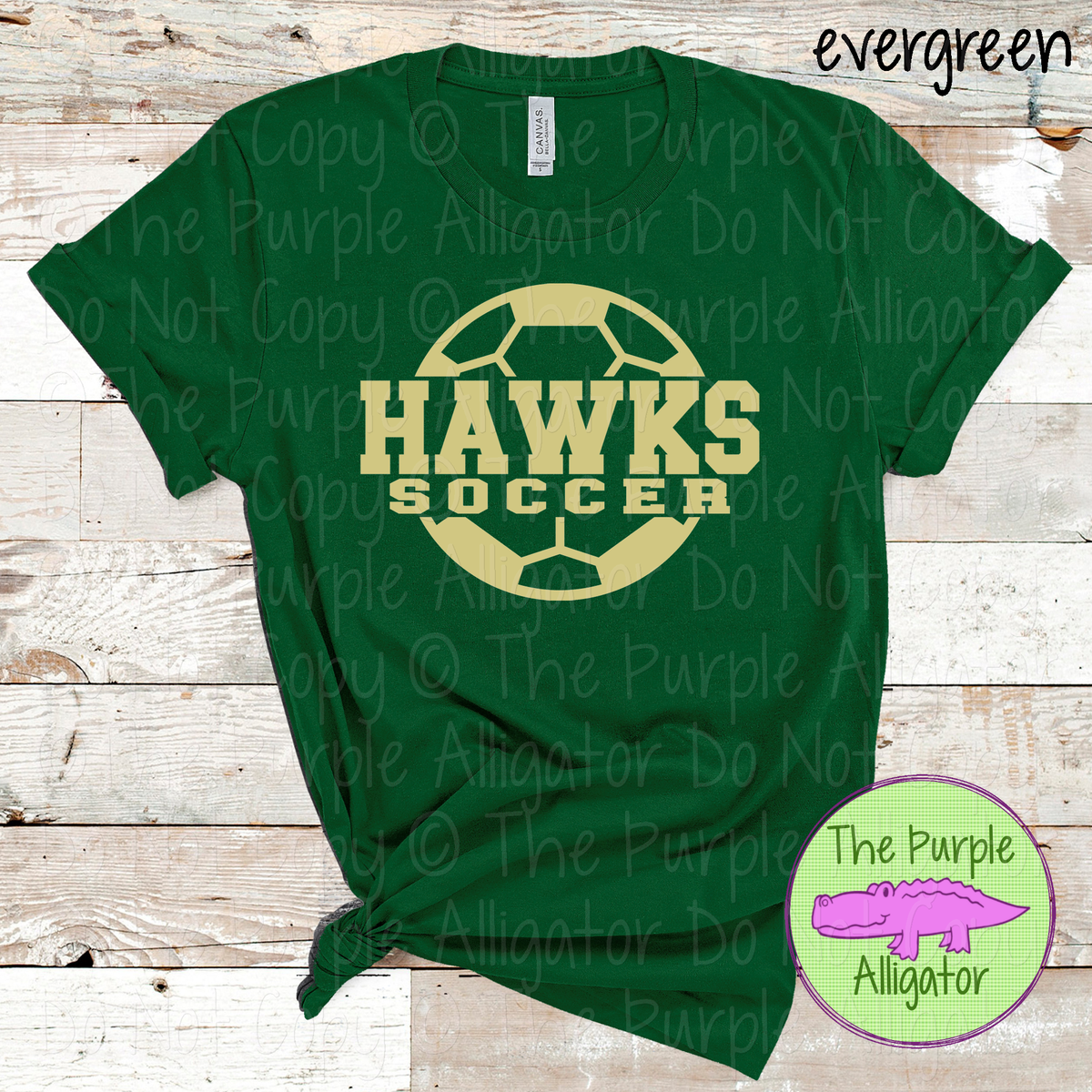 Hawks Soccer 9 – Custom Soccer Ball Mascot Spirit Wear 1026 TPA