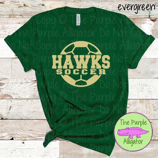 Hawks Soccer 9 – Custom Soccer Ball Mascot Spirit Wear 1026 TPA