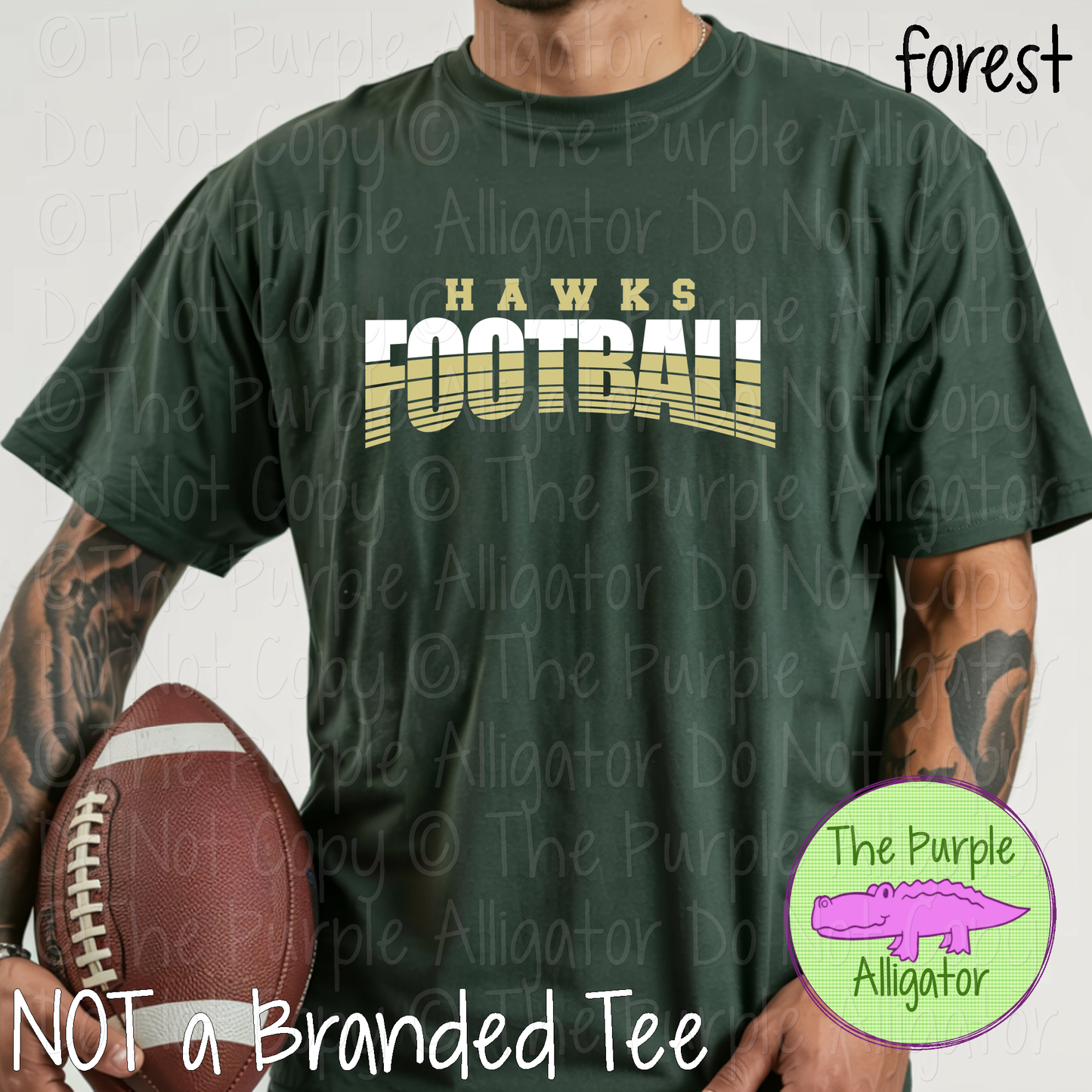 Hawks Football 41 - Vintage Arch Custom Football Spirit Wear Mascot Apparel 0626 TPA
