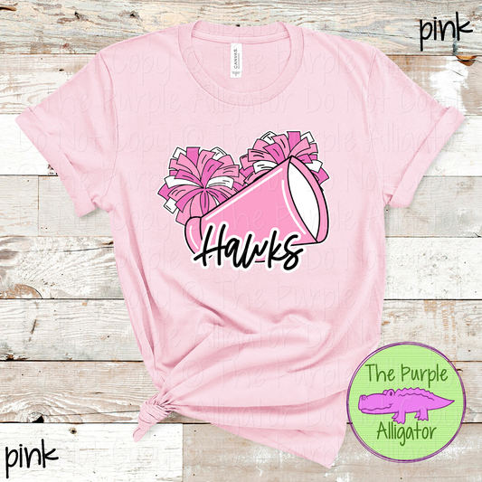 Hawks Spirit Shout Pink Out – Breast Cancer Awareness Cheer Spirit Wear 0926 TPA