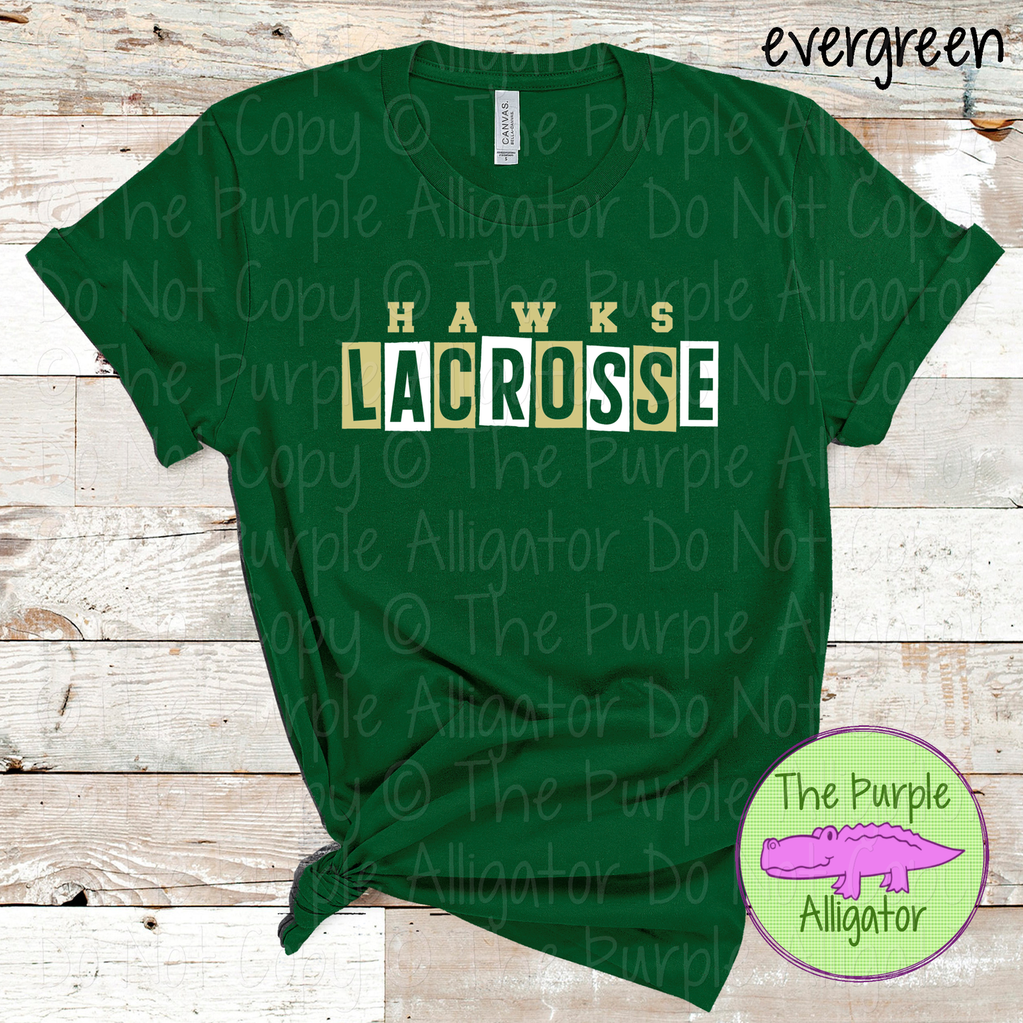 Hawks Lacrosse Halftime – The Halftime Series Custom Two-Color Mascot Lacrosse Spirit Wear 0626 TPA