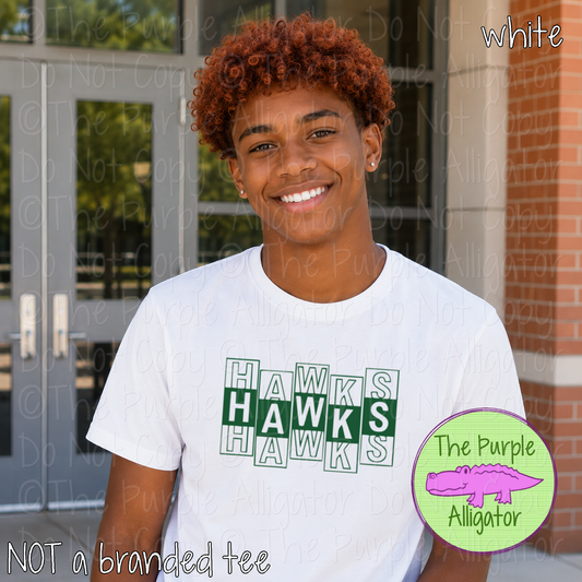 Hawks Side Step - The Stacked Series – Custom Spirit Wear School & Mascot Apparel 0926 TPA