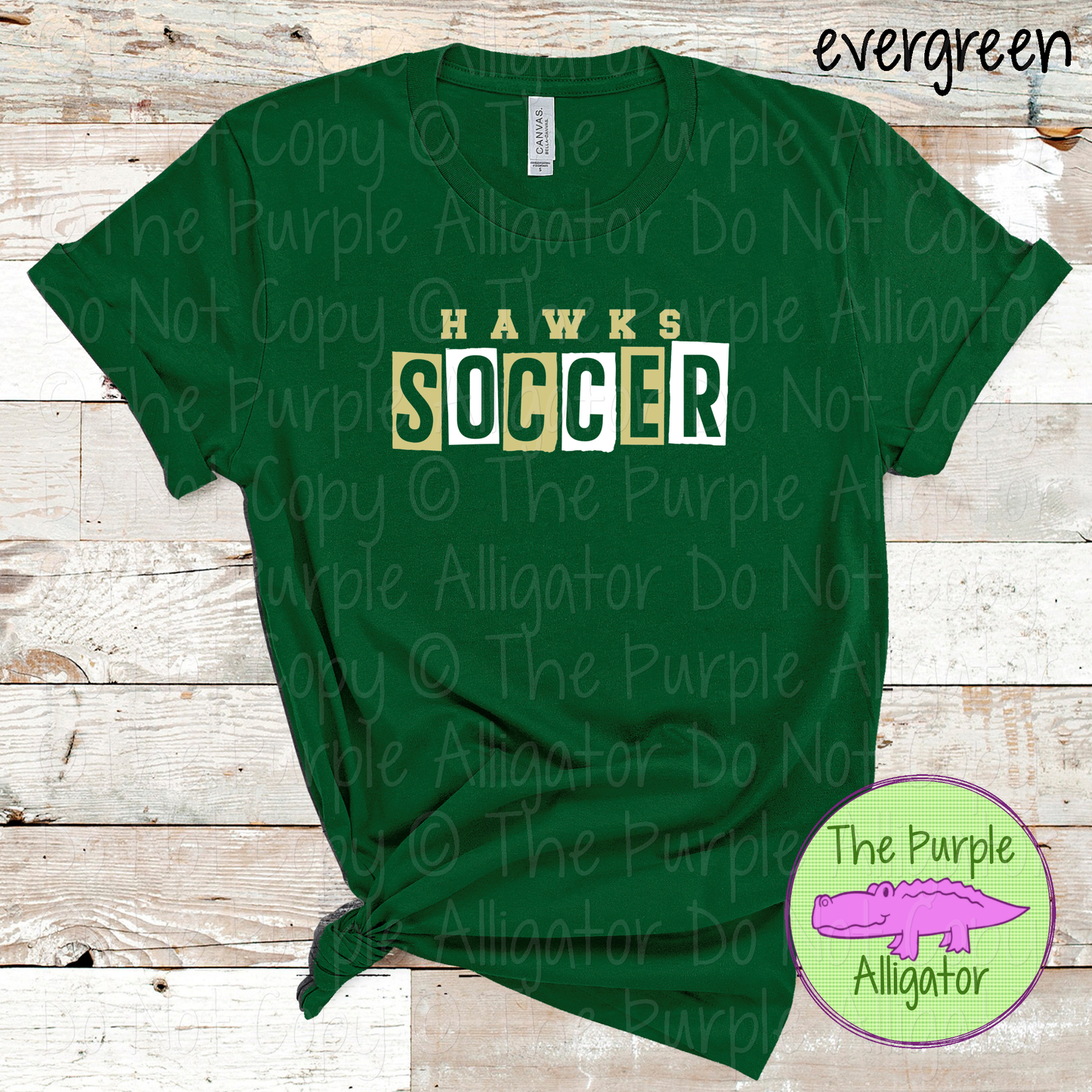 Hawks Soccer Halftime – The Halftime Series Custom Two-Color Mascot Soccer Spirit Wear 0626 TPA